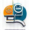 Icône représentant la création de contenu de cours avec des bulles de discours et des éléments interactifs