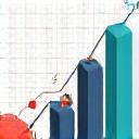 Icône représentant l'analyse de données avec des graphiques et des visualisations